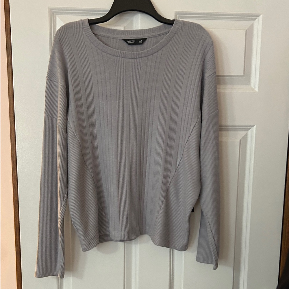 Simply Vera Vera Wang Light Gray Knit Top Women’s Size L